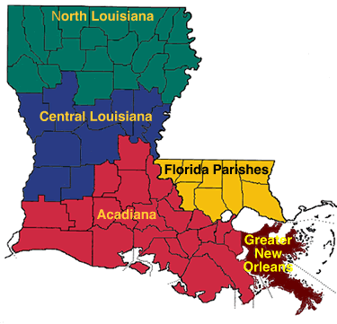 Regions of Louisiana