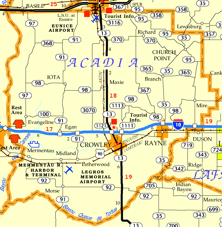 Louisiana Map With Cities And Parishes Wydział Cybernetyki 5980