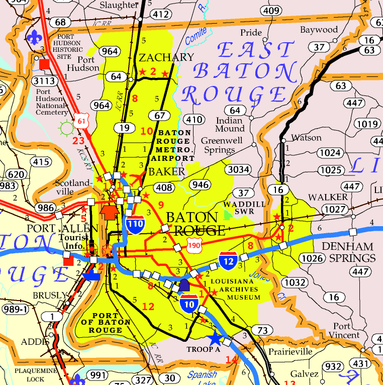 Collection 96 Pictures Map Of Baton Rouge La And Surrounding Areas Superb